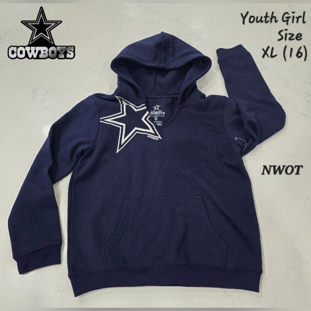 NWOT Dallas Cowboys Authentic Hoodie Girls Size XL (16)